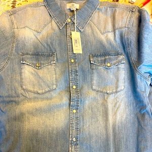 Mens XL AG denim shirt. Brand new! Never been worn, tags still attached.